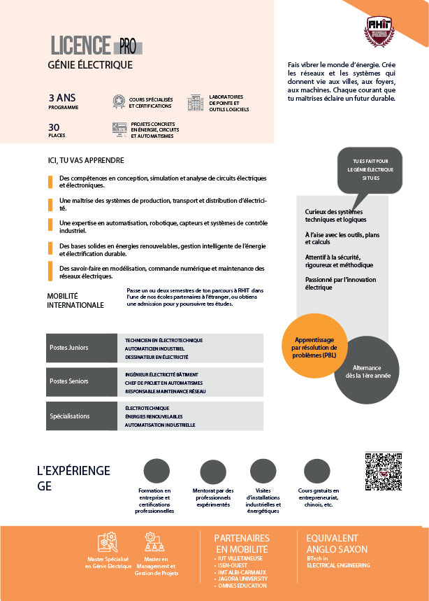 Déscription Licence en génlie Lelectrique